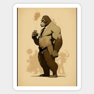 Gorilla In A Suit Sticker